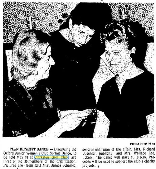 Clarkston Golf Club - May 1963 Benefit Dance